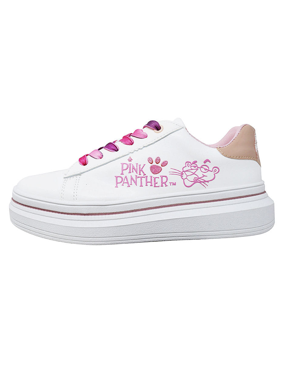 Tenis Sneakers Casuales para Dama Pink Panther Pantera Rosa PR-2003-XH-MQ