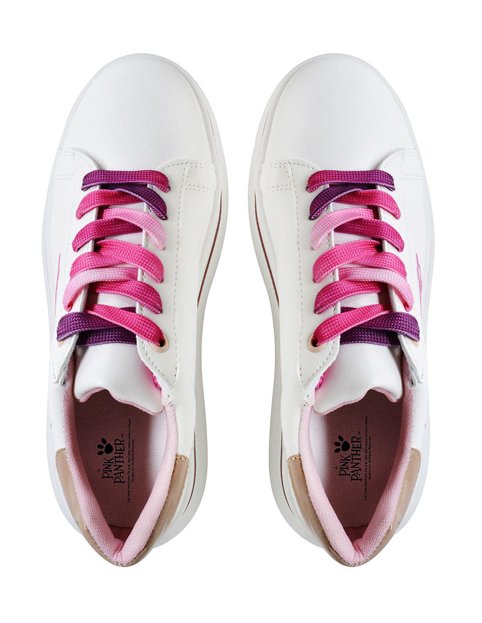 Tenis Sneakers Casuales para Dama Pink Panther Pantera Rosa PR-2003-XH-MQ