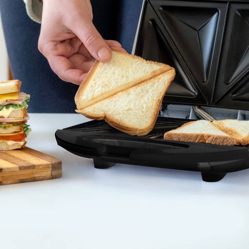 SANDWICHERA GRILL 3 EN 1 SUPRA COLOR NEGRO