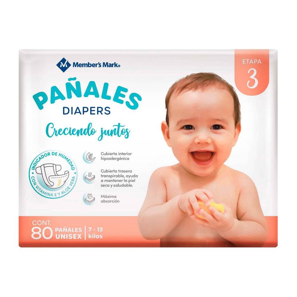 Pañales Etapa 3 Member's Mark 80 pzas