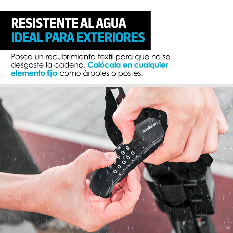 Candado de Combinación para Bicicleta Resistente al Agua (99 cm) Redlemon
