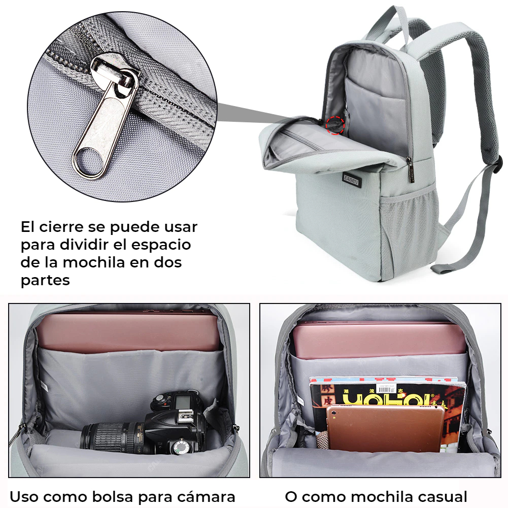Mochila Profesional Para Cámara Dslr Gran Diseño, Resistente