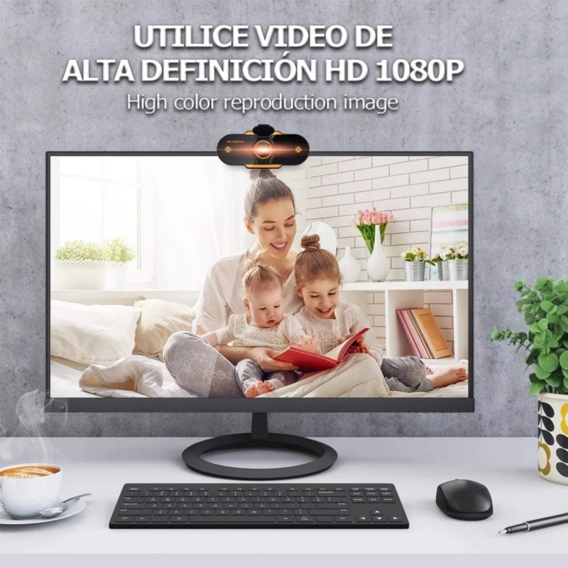 Cámara Web Con Micrófono Para Videoconferencia