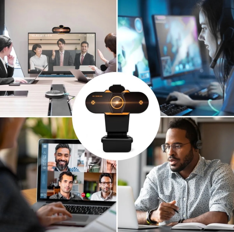 Cámara Web Con Micrófono Para Videoconferencia