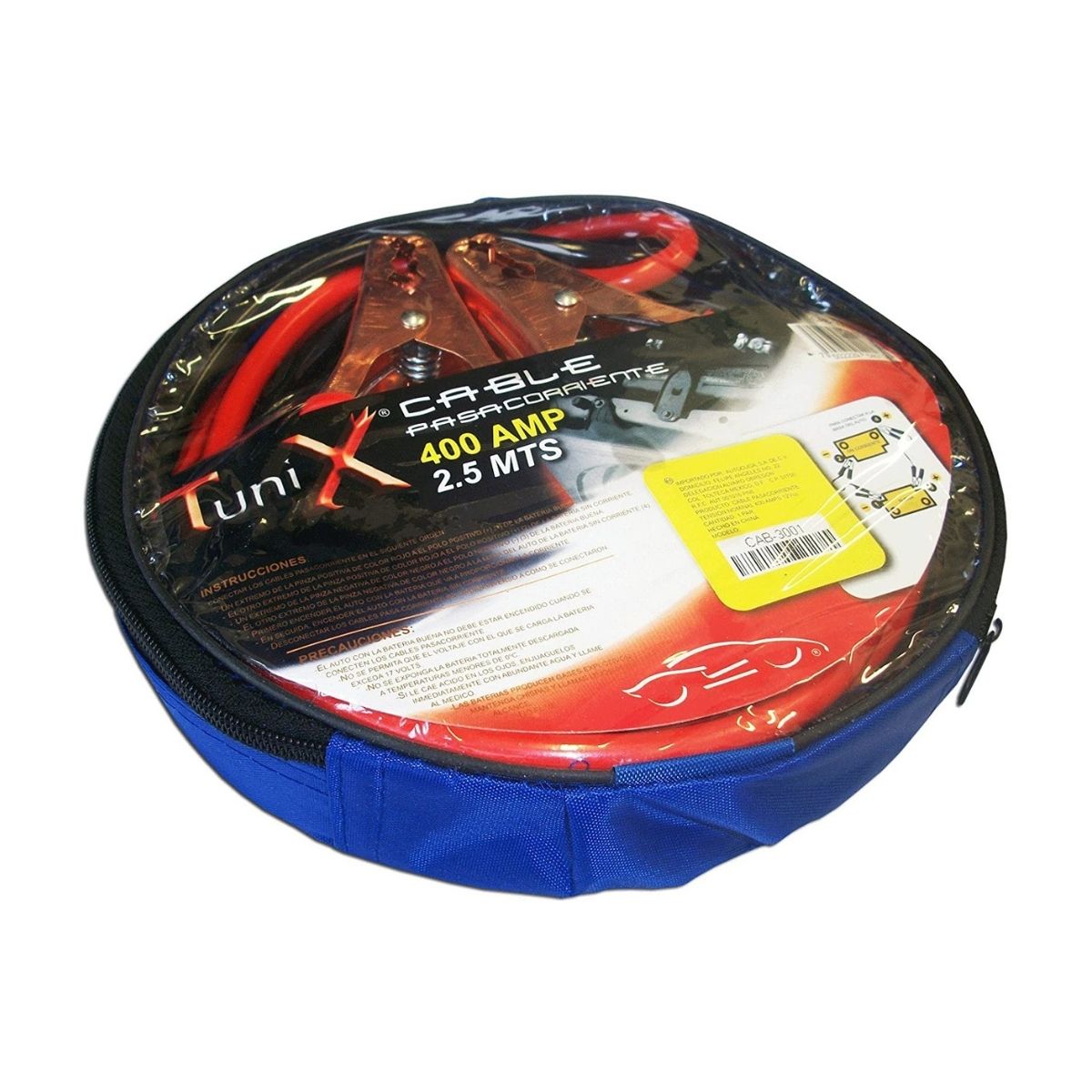 Cable Pasa Corriente de 400 Amp Tunix 2.5 Metros de Cobre