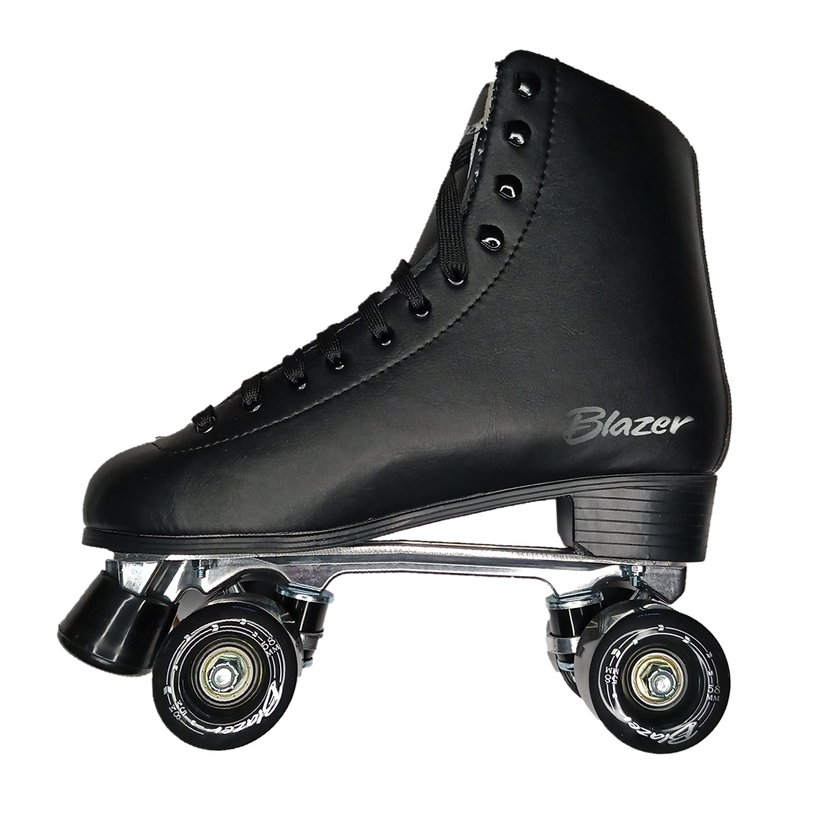 Patines Roller Artístico Con Riel de Aluminio en Color Negro