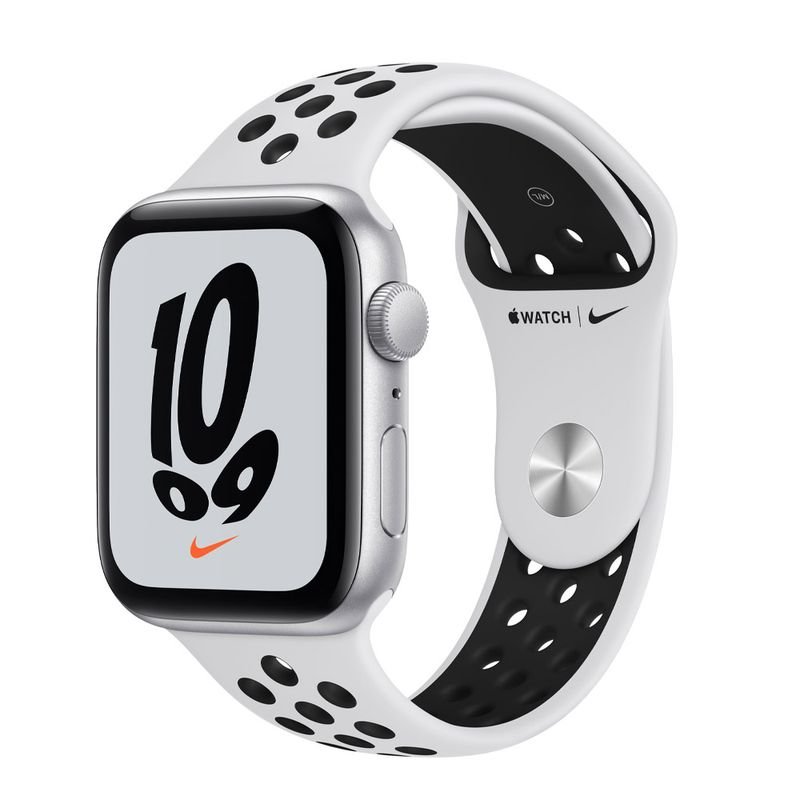 Apple Watch Nike SE 44mm Caja de aluminio Correa Nike Blanca - Plata