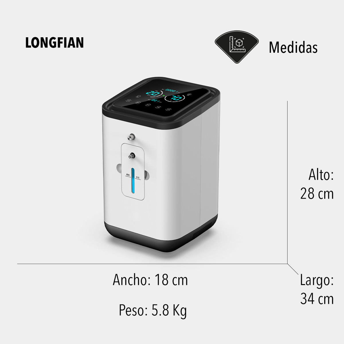 CONCENTRADOR DE OXIGENO 7L USO DOMESTICO