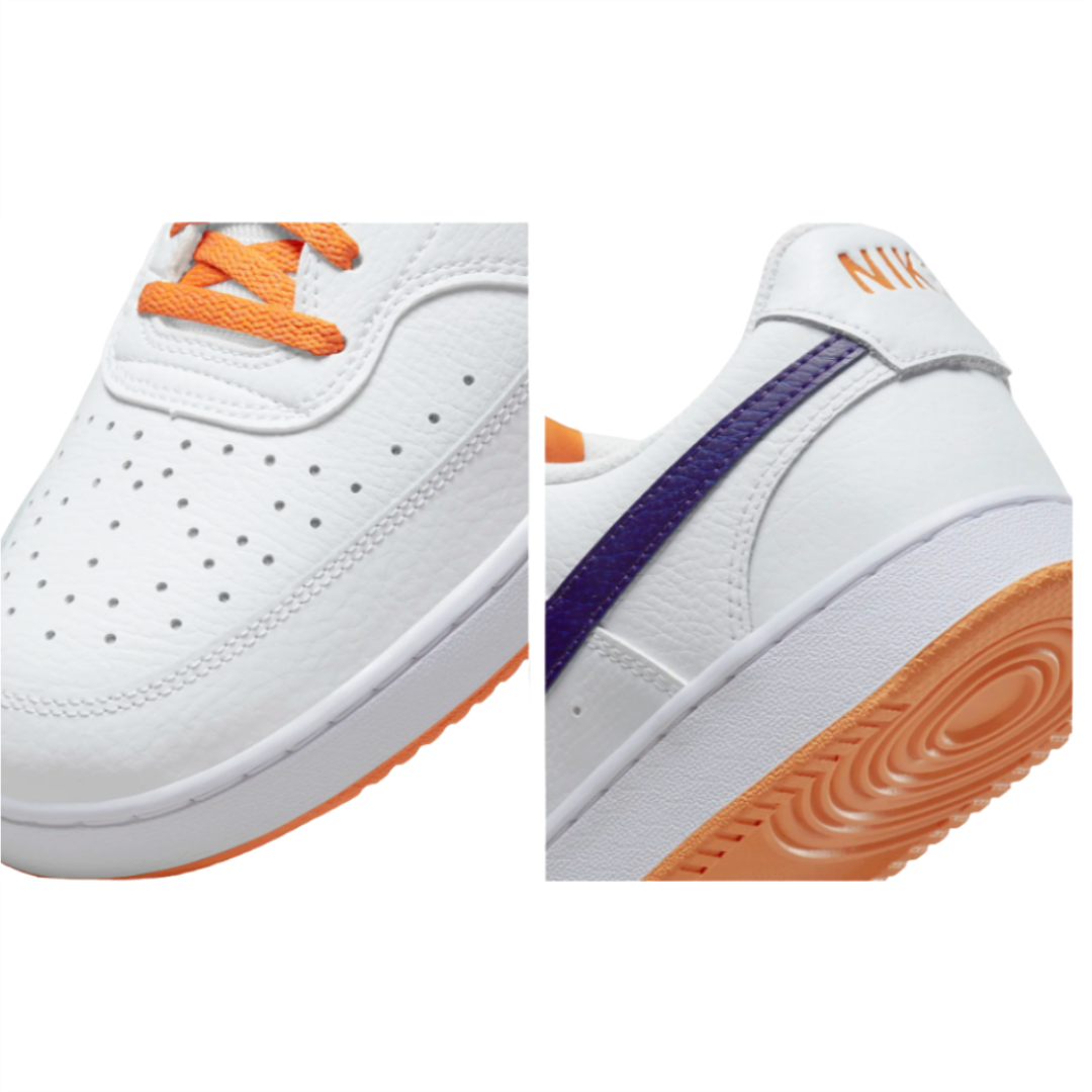 Nike Court Vision Low Blanco Naranja Para Hombre 