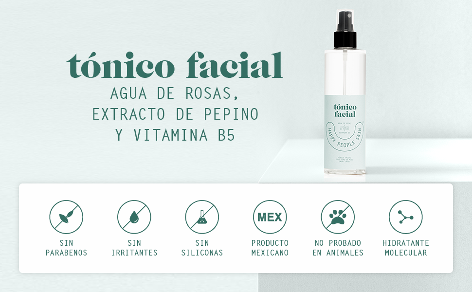 Tonificador Facial Happy People Skin 240ml Productos Belleza