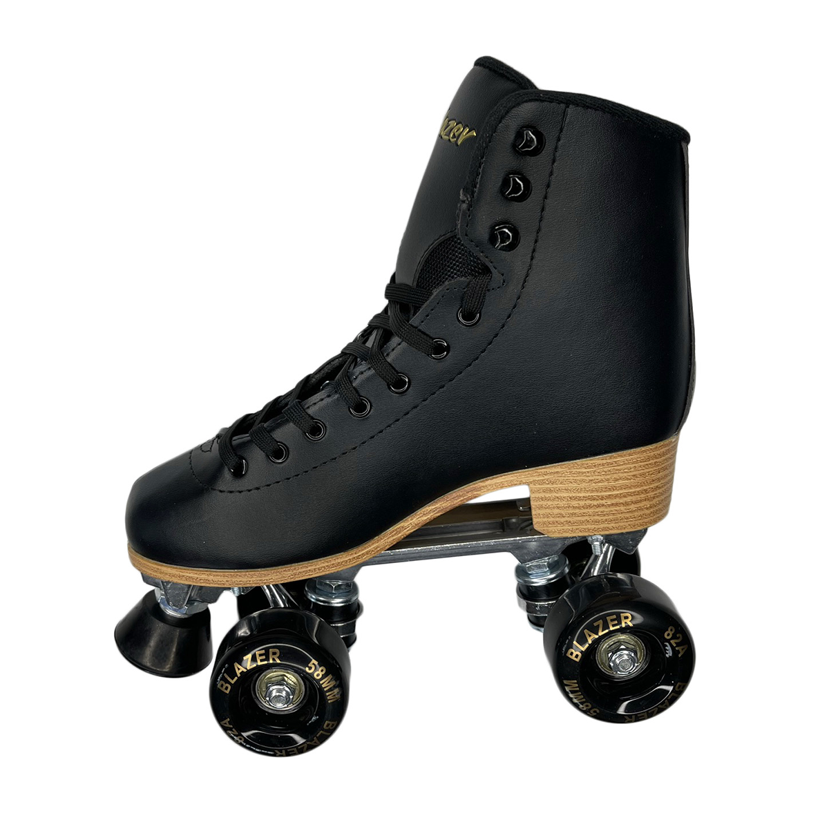 Patines Quad Negro con Dorado para Patinaje Artistico Quad Roller