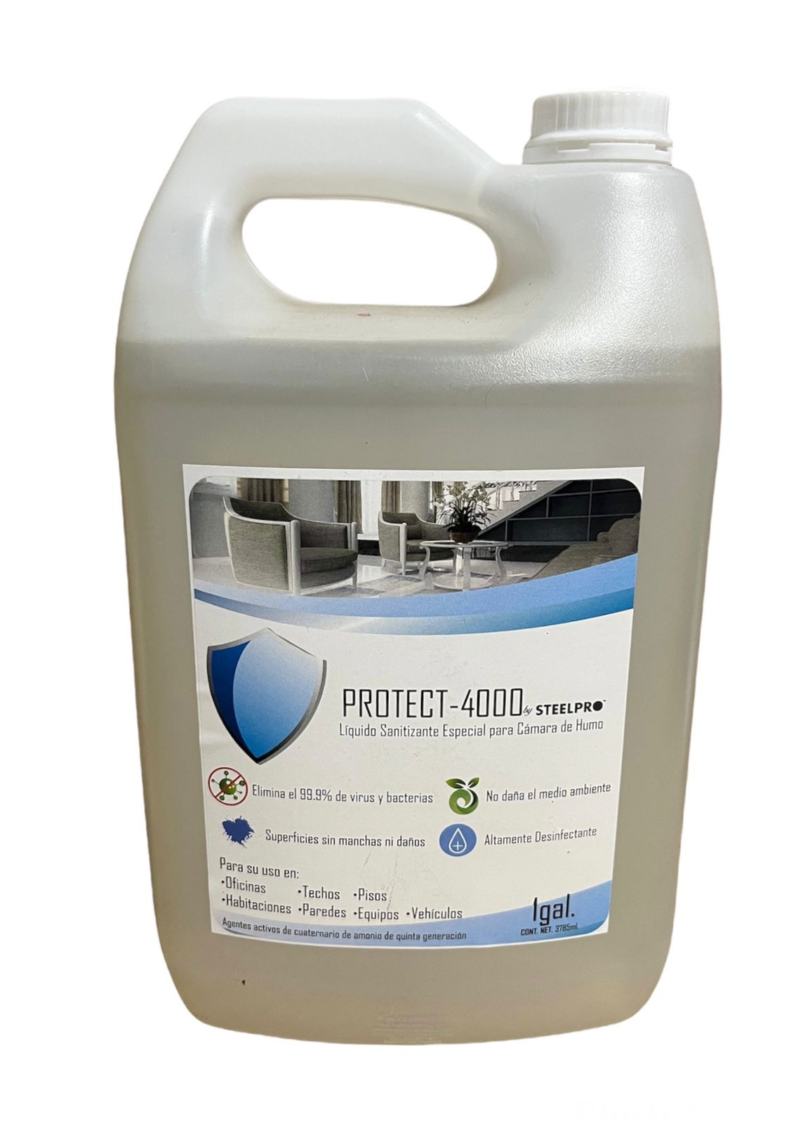 PAQUETE DE MAQUINA DE HUMO GHOST-900 CON 2 GALONES DE SANITIZANTE PROTECT-4000