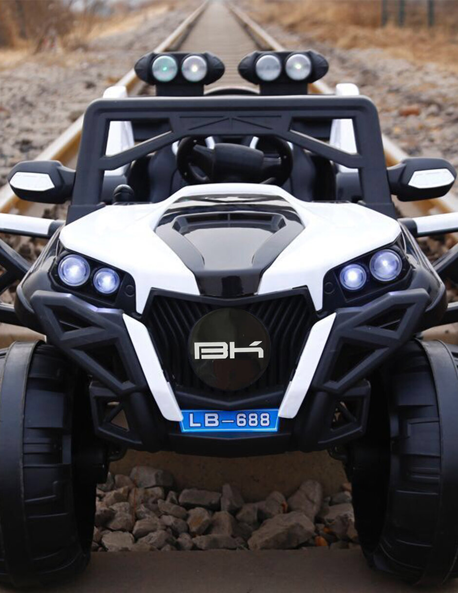 Carro Buggy eléctrico montable con control remoto Beckon Blanco