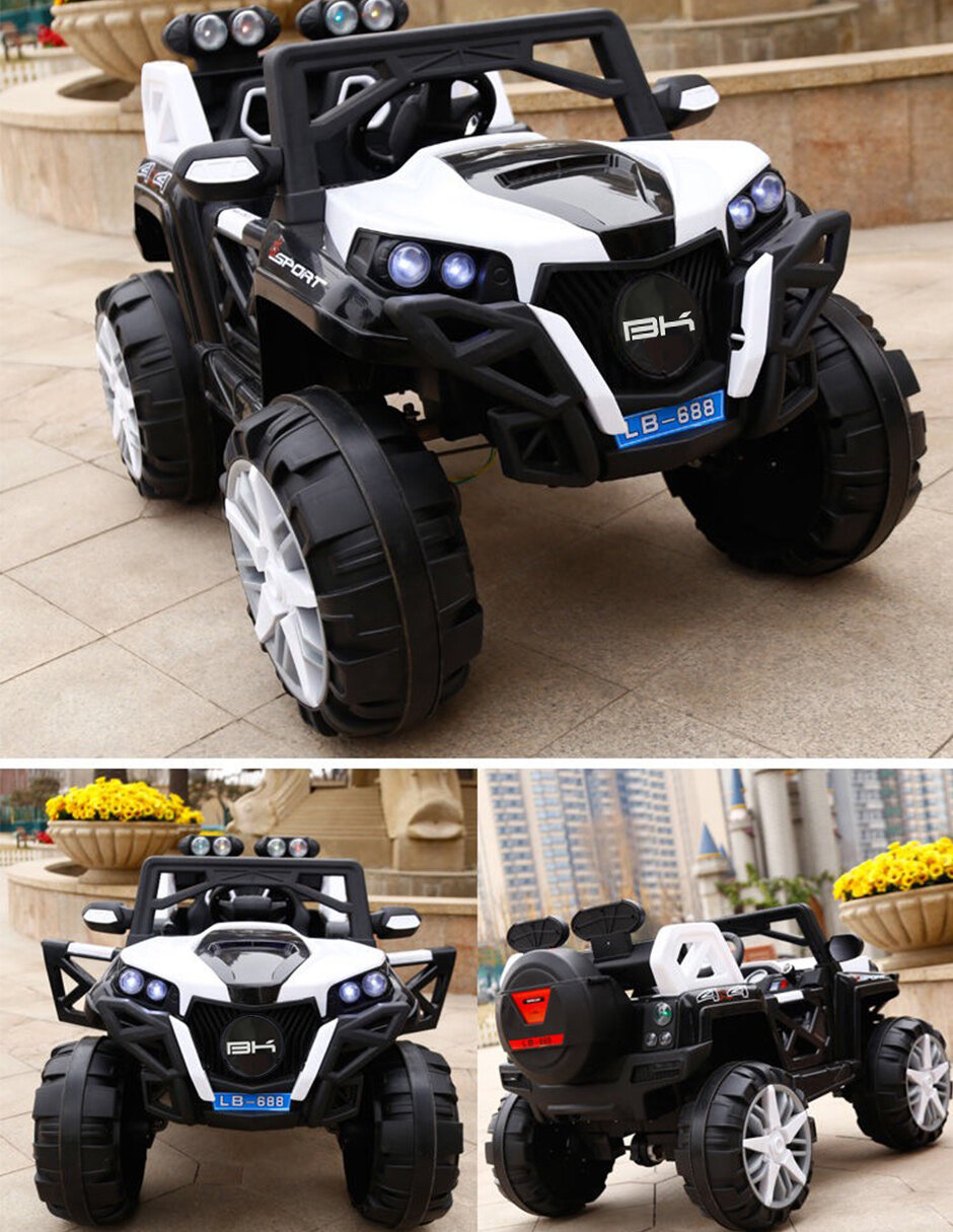 Carro Buggy eléctrico montable con control remoto Beckon Blanco