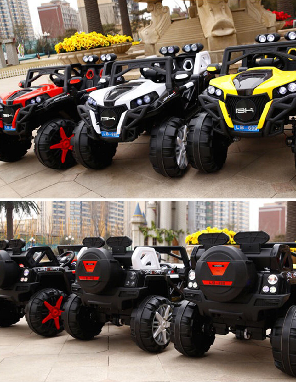 Carro Buggy eléctrico montable con control remoto Beckon Blanco