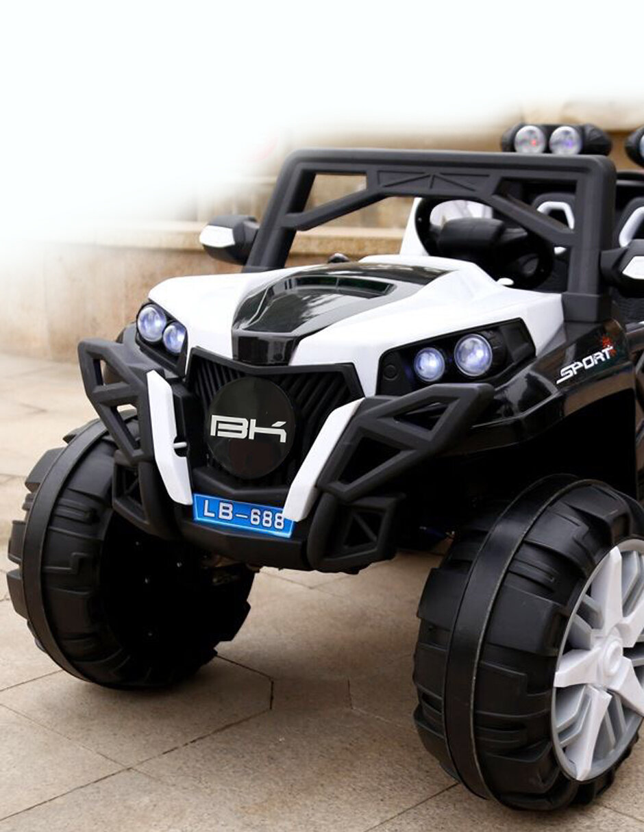 Carro Buggy eléctrico montable con control remoto Beckon Blanco