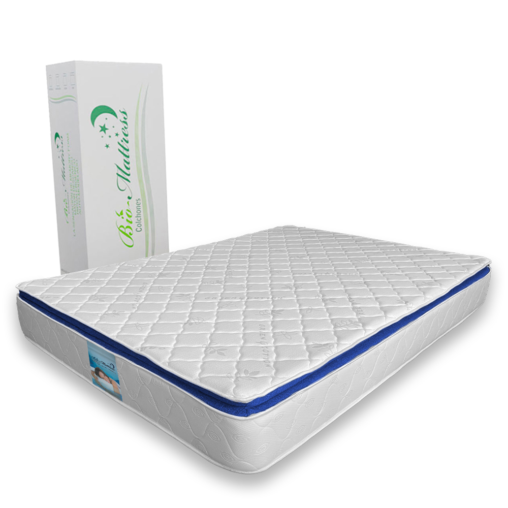 Colchón King Size Blue Cotton Foam Plus Bio Mattress