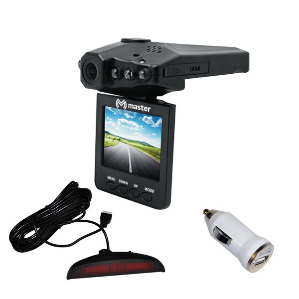 Kit De Camara Retrovisor para Auto con Luz Trasera Led para Indicar Frenado y Sensor de Movimiento / Master / KITSECURITYCAR