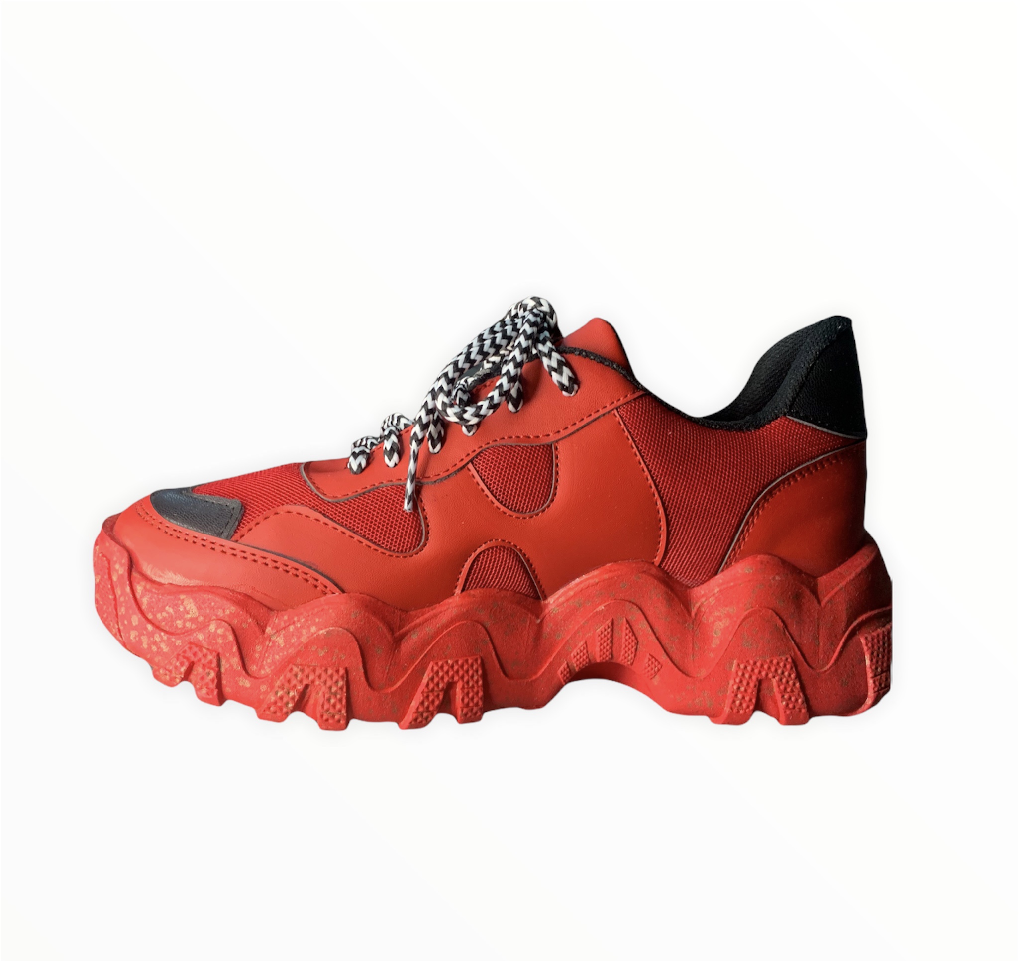 Tenis casuales de Moda Sneakers Magic Hurka Color Rojo con negro para Mujer