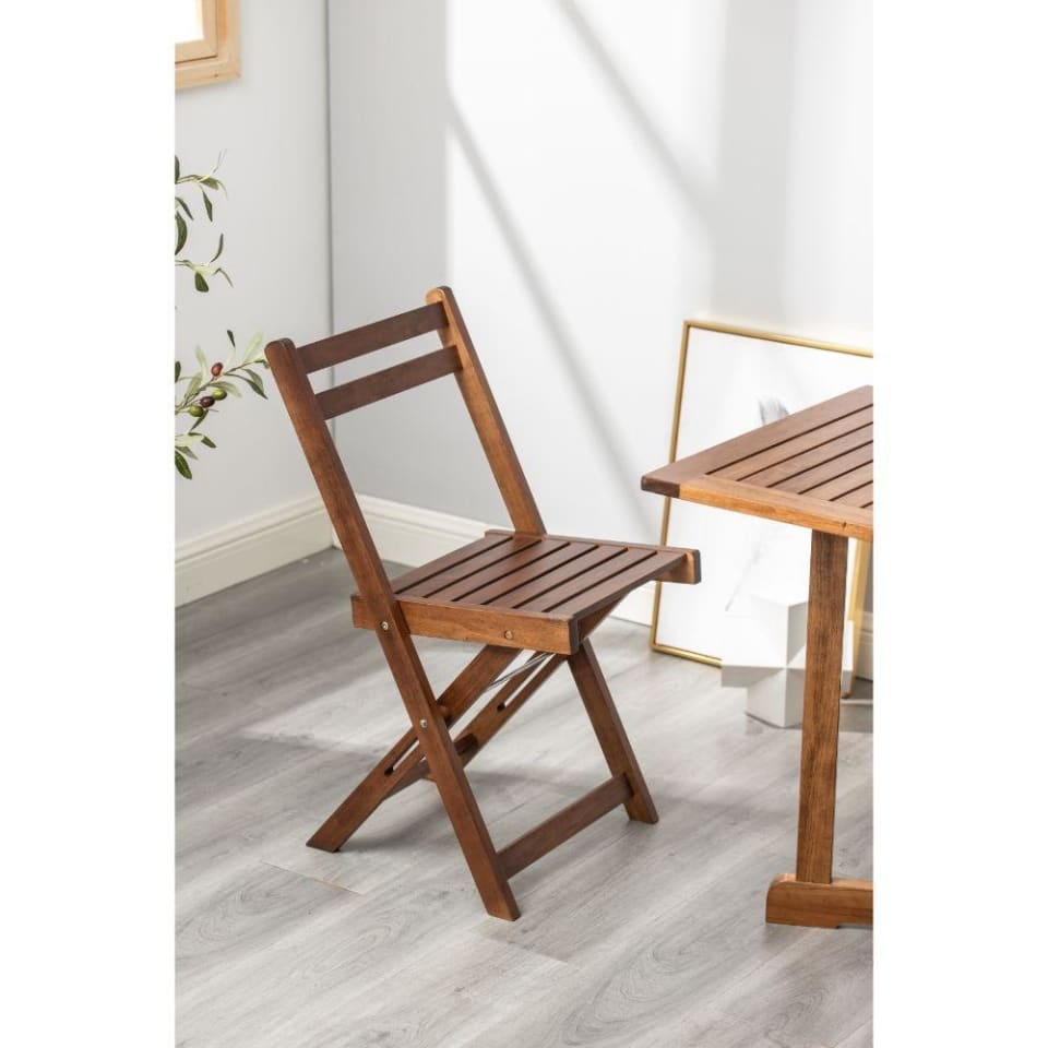 Silla Plegable de Madera Interior y Exterior