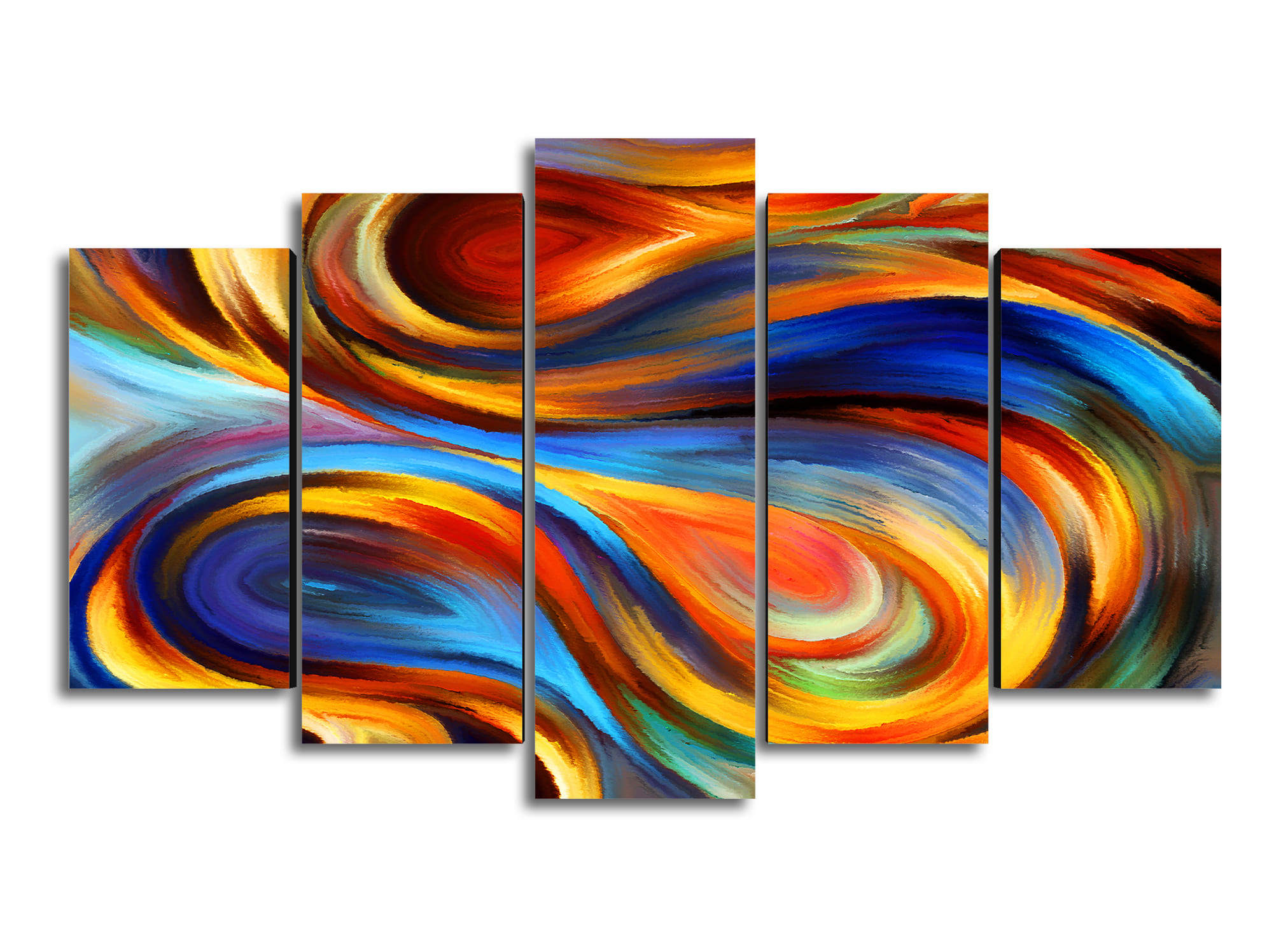 Cuadro Decorativo Abstracto Moderno Pintura Diamante 100x60cm 5pzs Cuadros MX