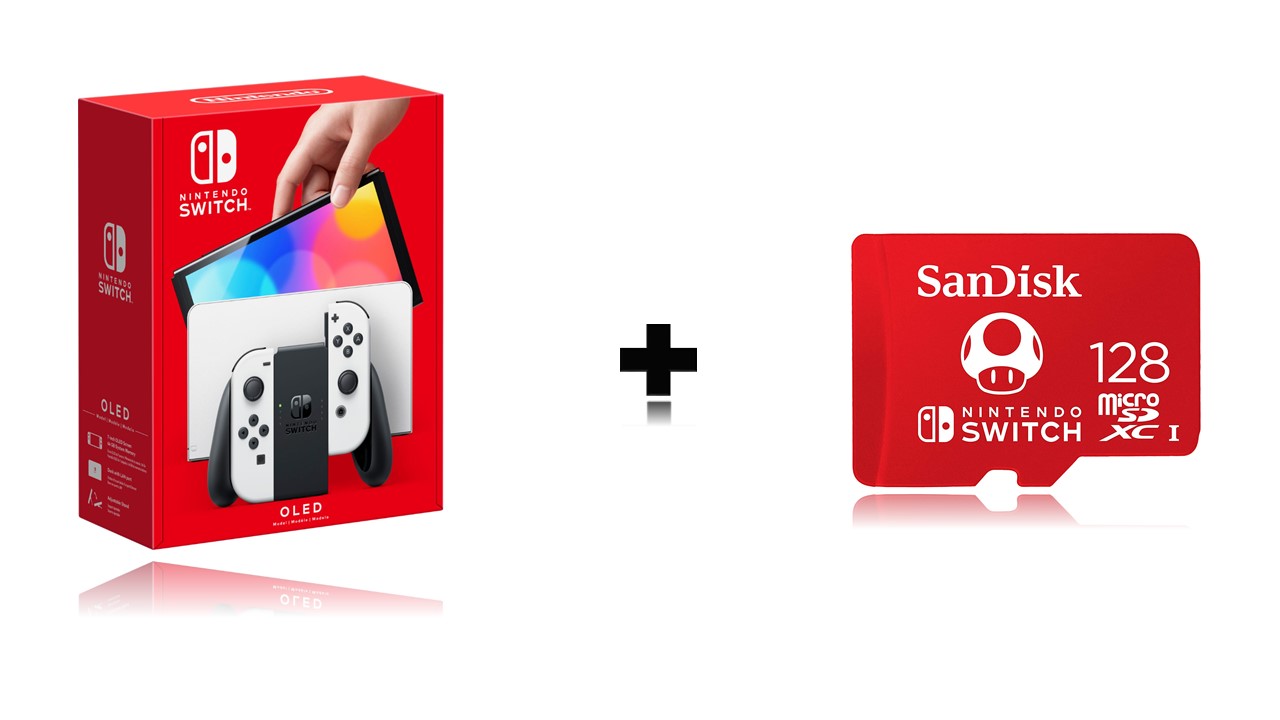 Consola Nintendo Switch OLED Blanco + Microsd 128GB
