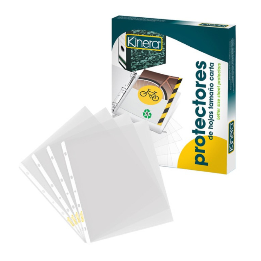 Protectores Hojas Carta Kinera 100pzas Para Carpeta