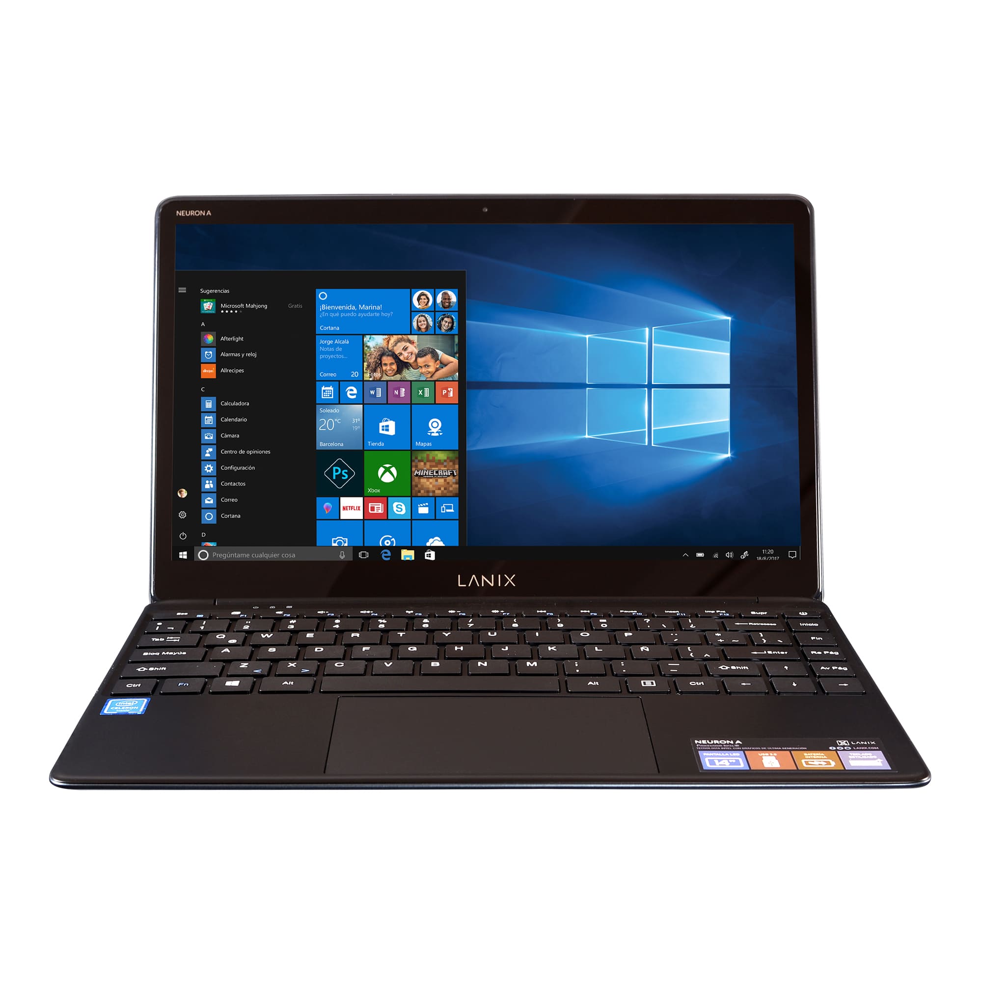 Lanix Neuron A de 14',' Intel Celeron J4005, 8GB RAM, 512GB SSD, Windows 10 Home
