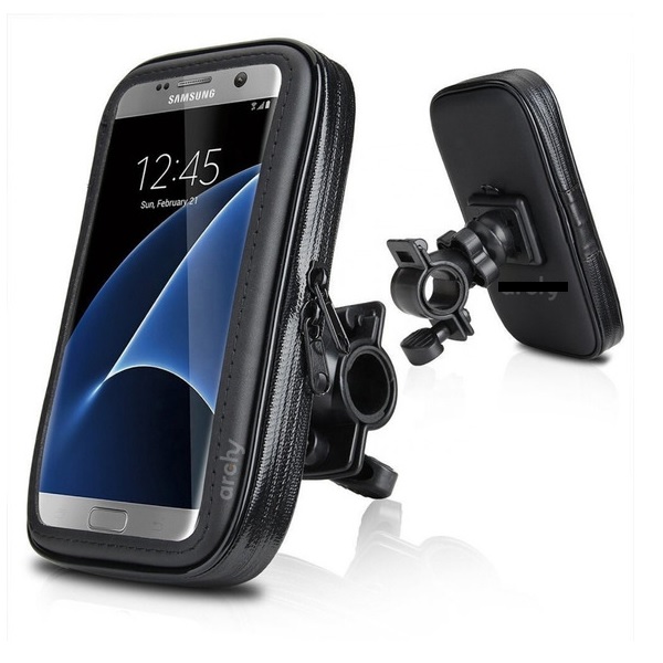 SOPORTE CELULAR CONTRA AGUA PARA BICICLETA MOTO MANUBRIO OBJETOS DE VALOR PORTATIL REPARTO TACTIL