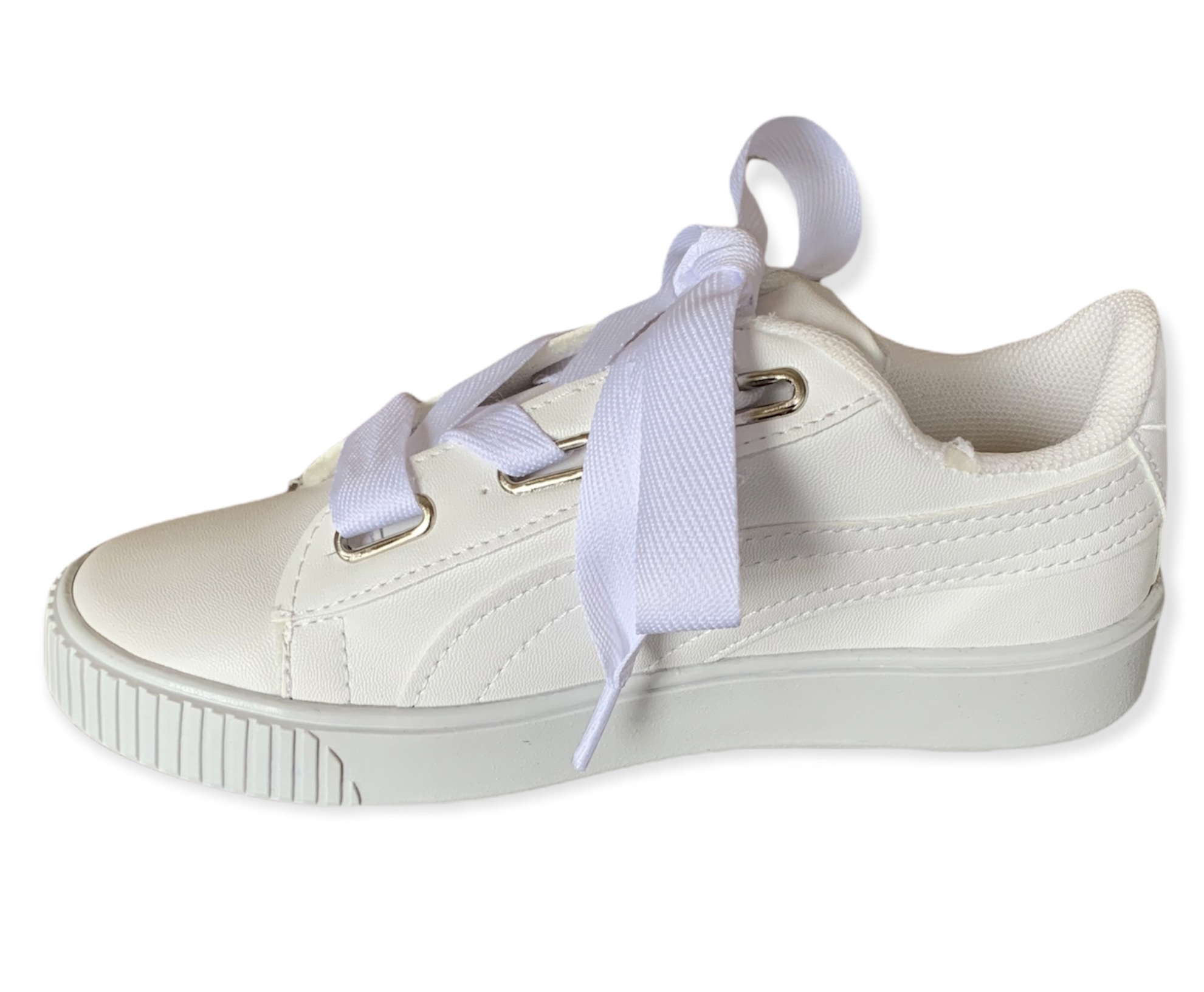 Tenis de moda para dama Hurka Color Hueso con agujetas gruesas