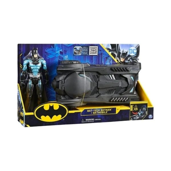 Batimovil + Batman Bat Tech De 30 Cm Spin Master