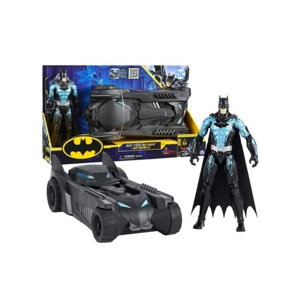 Batimovil + Batman Bat Tech De 30 Cm Spin Master