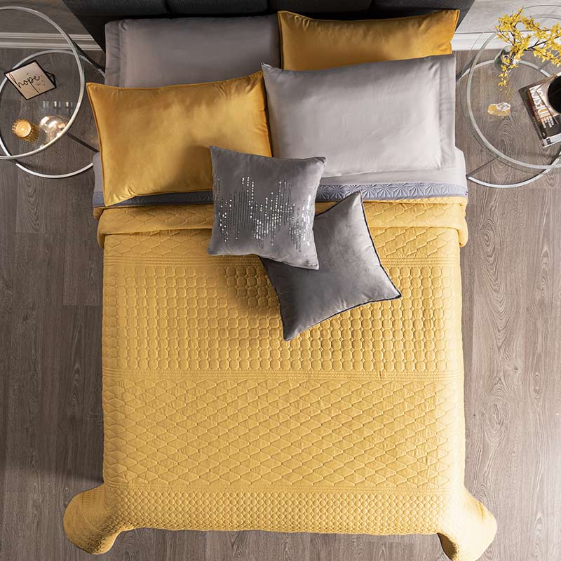 Edredón Novo Mostaza Matrimonial - Vianney 