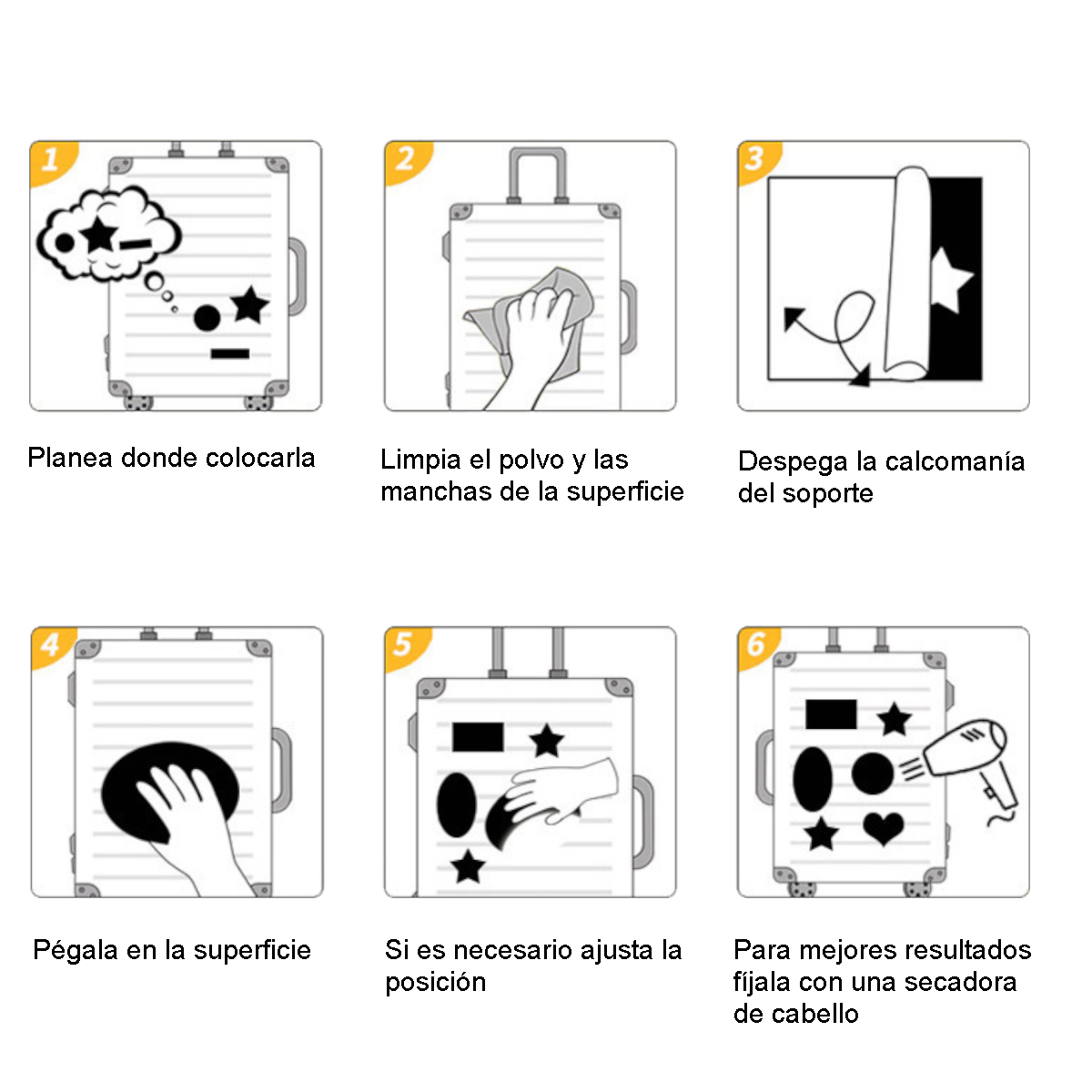 50 Calcomanías Alta Calidad Contra Agua Animales
