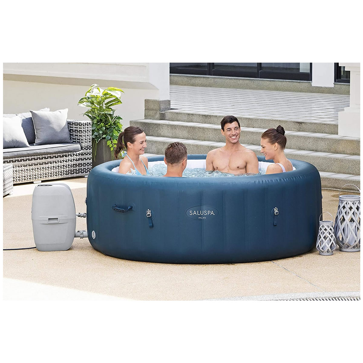 Jacuzzi Inflable Saluspa Para 4 Personas Bestway 60030 SMS