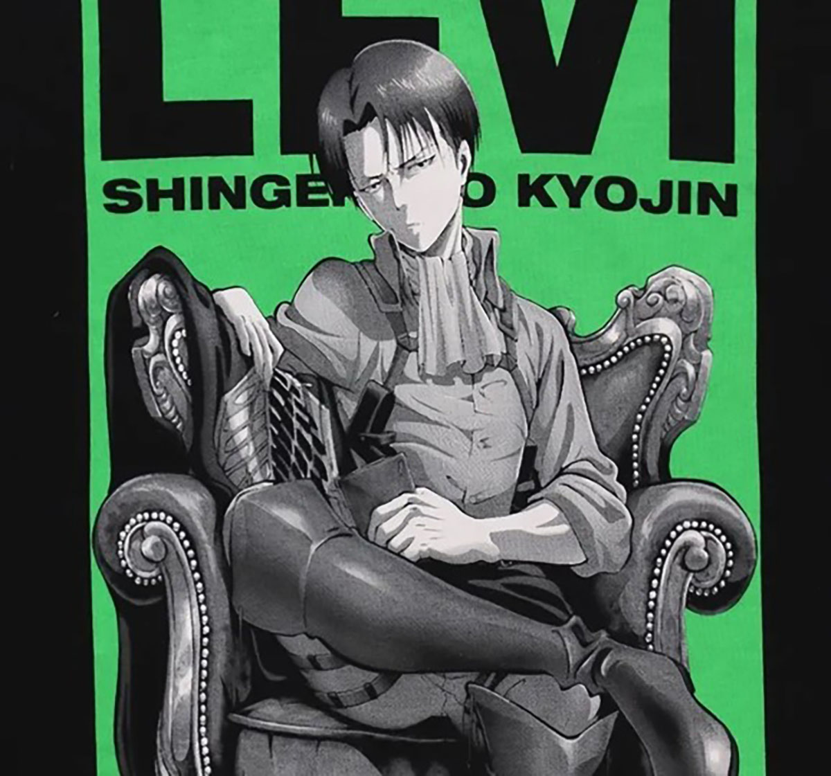 Playera Mujer Mascara De Latex Levi Attack On Titan