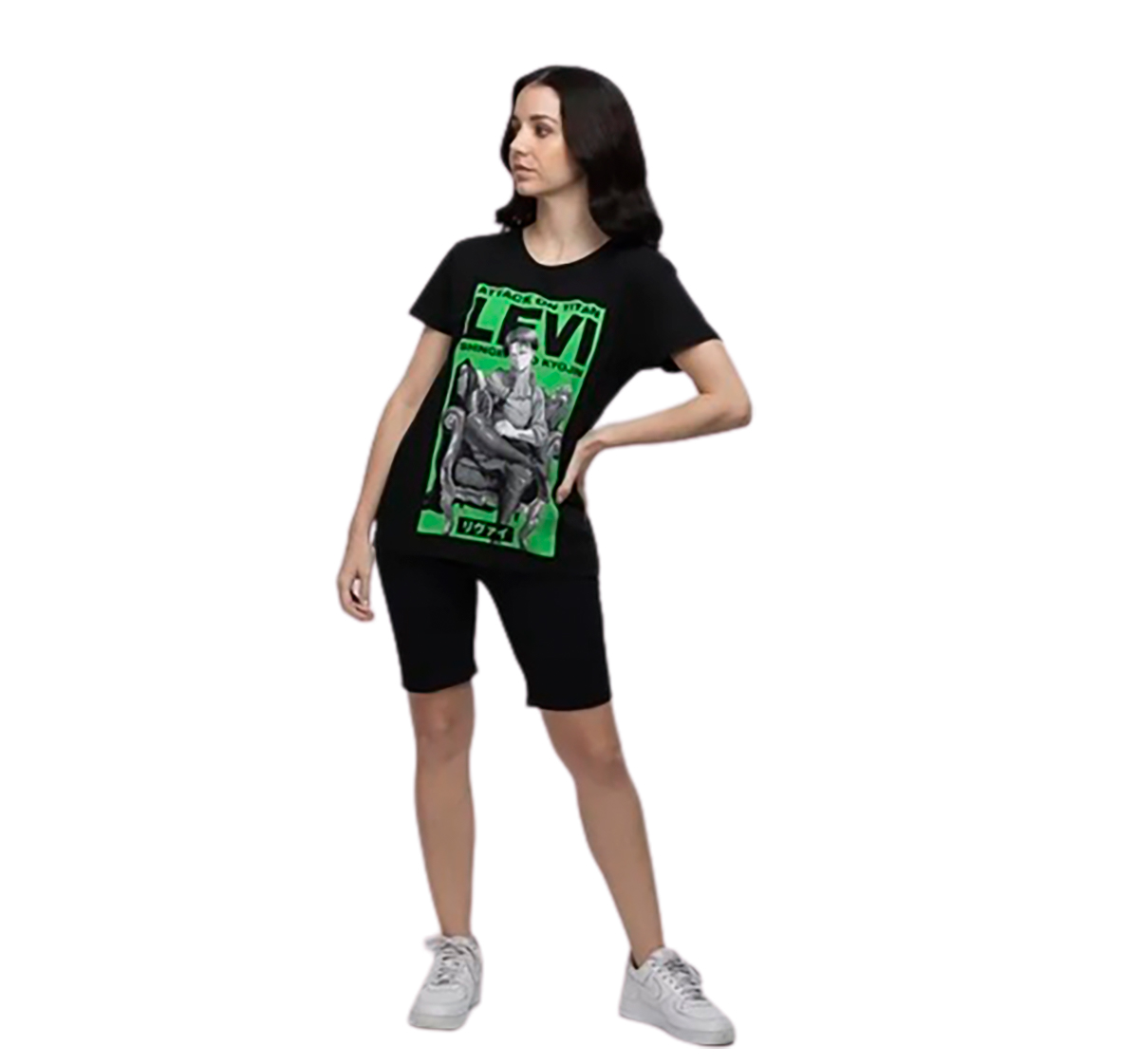 Playera Mujer Mascara De Latex Levi Attack On Titan