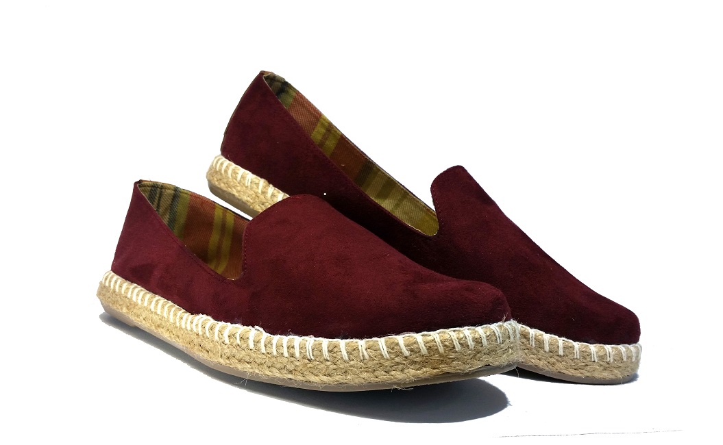 Zapatos Flats Chepinas Casual para Dama Gamuza Tinto