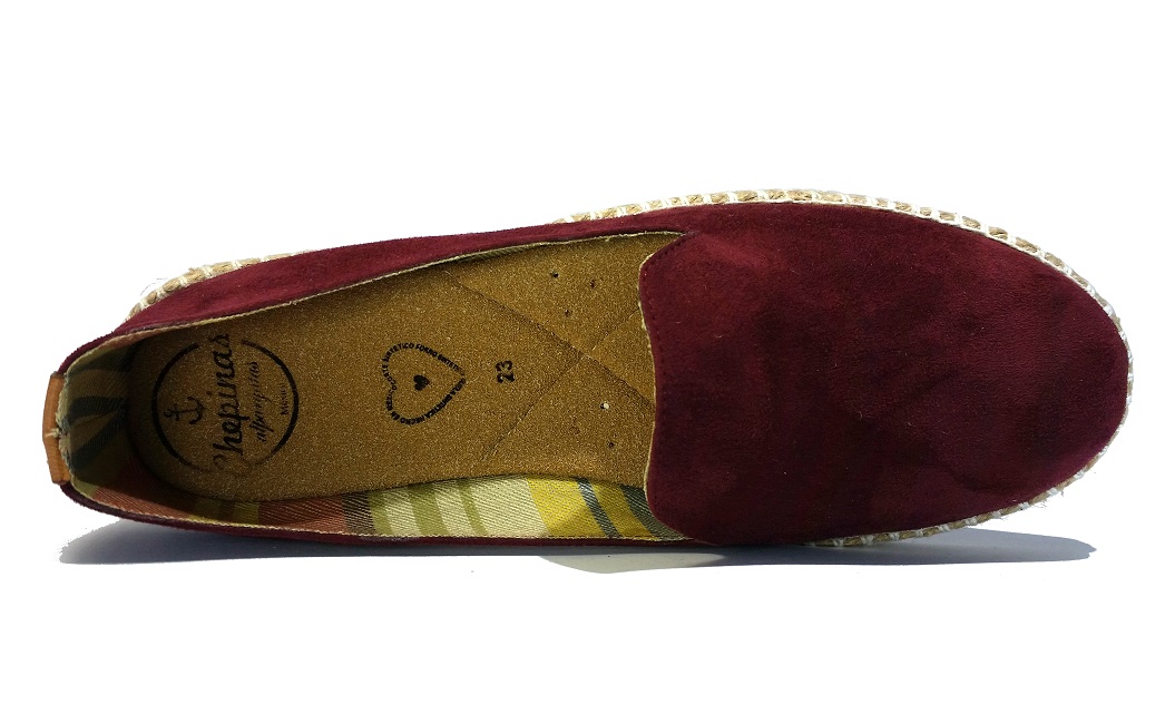 Zapatos Flats Chepinas Casual para Dama Gamuza Tinto