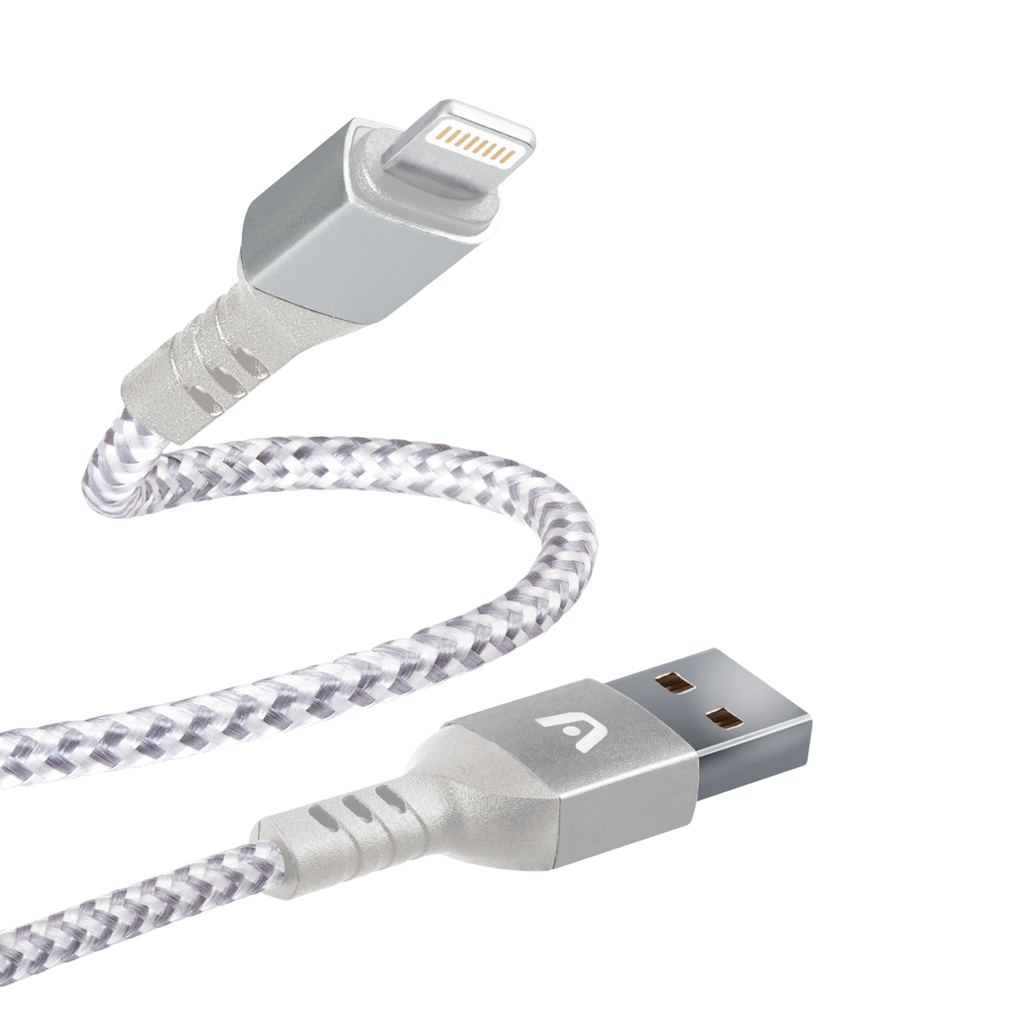 Cable Lightning a USB 2.0 Carga Rápida Nylon Trenzado Duraform 1.8 m - Blanco ArgomTech