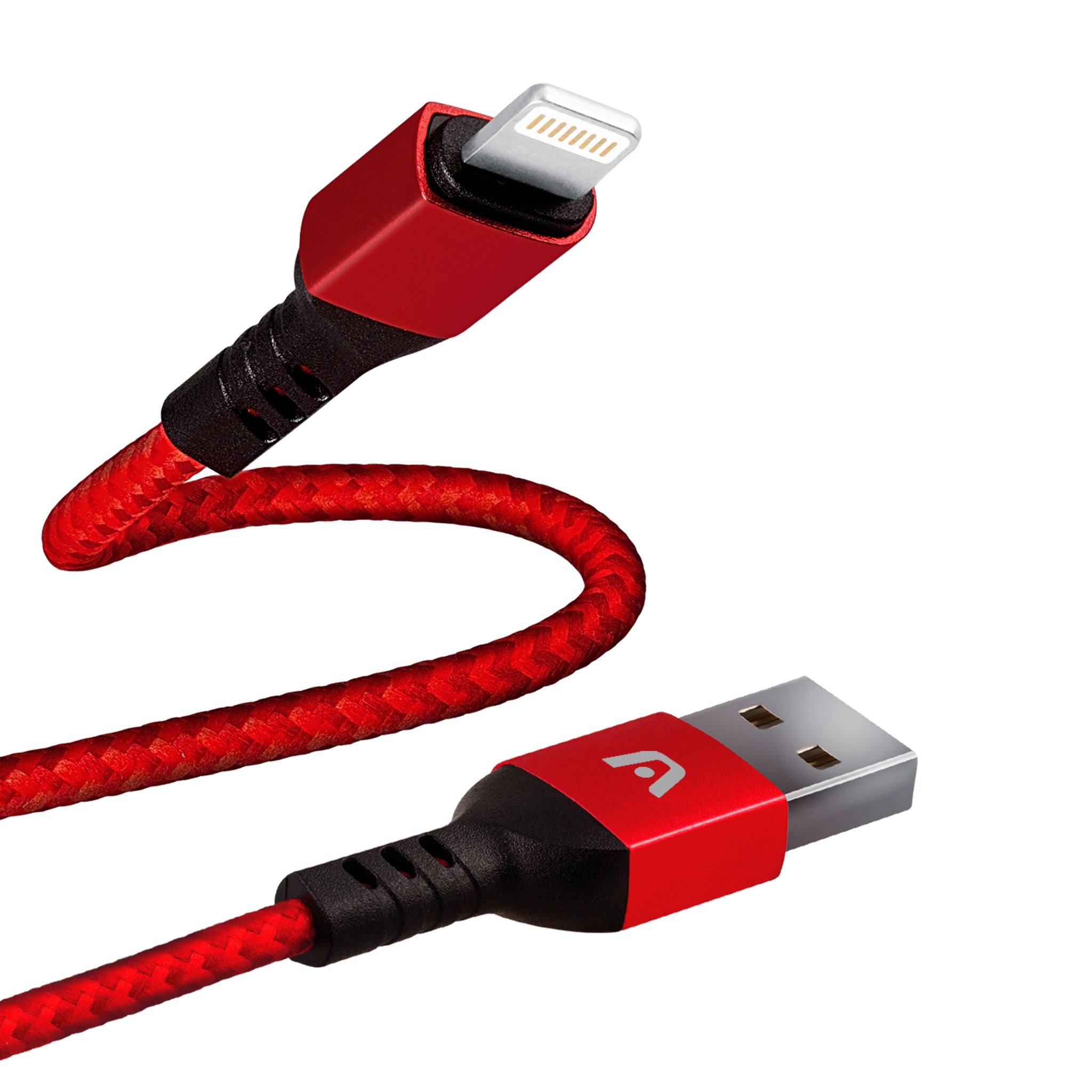 Cable Lightning a USB 2.0 Carga Rápida Nylon Trenzado Duraform 1.8 m - Rojo ArgomTech