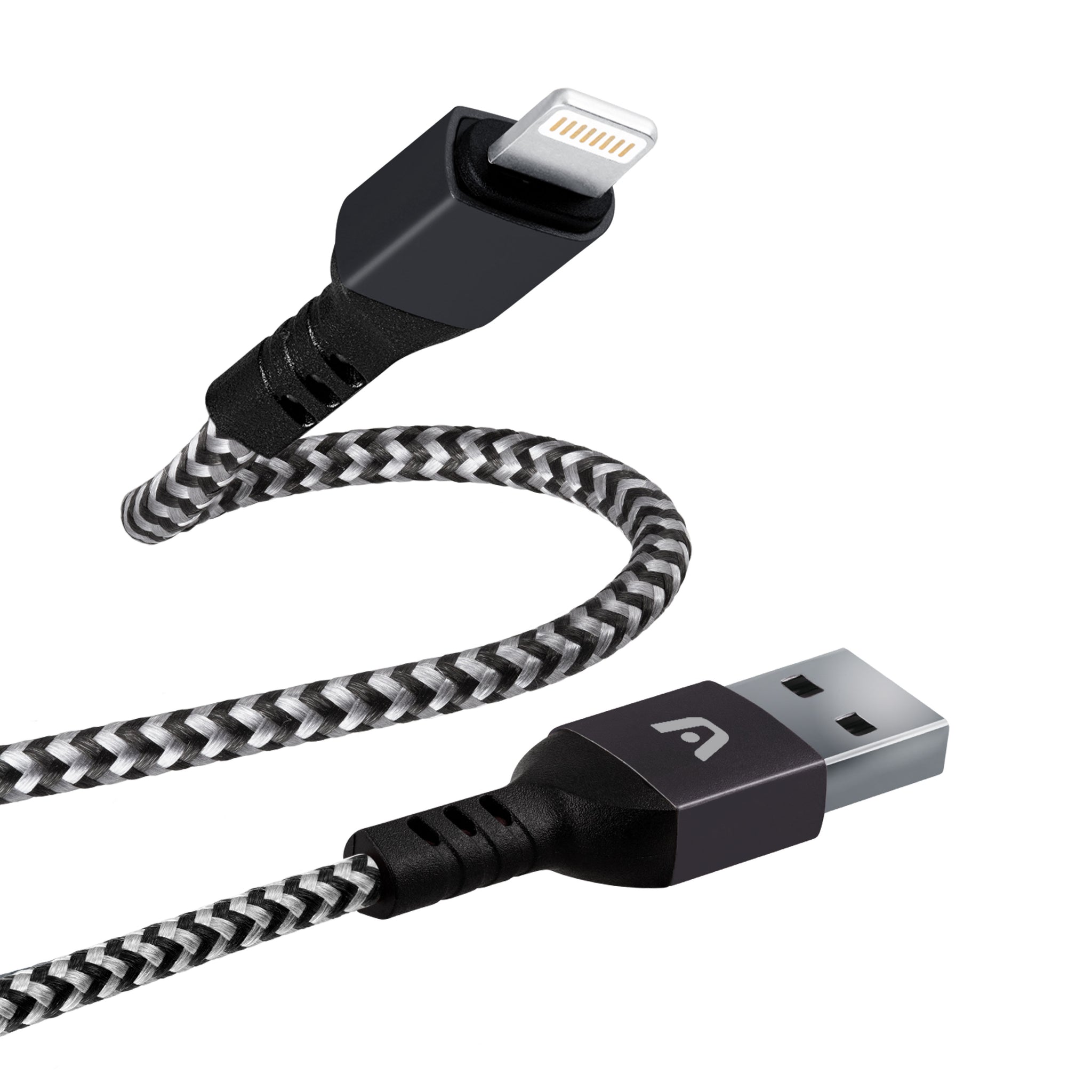 Cable Lightning a USB 2.0 Carga Rápida Nylon Trenzado Duraform 1.8 m - Negro ArgomTech