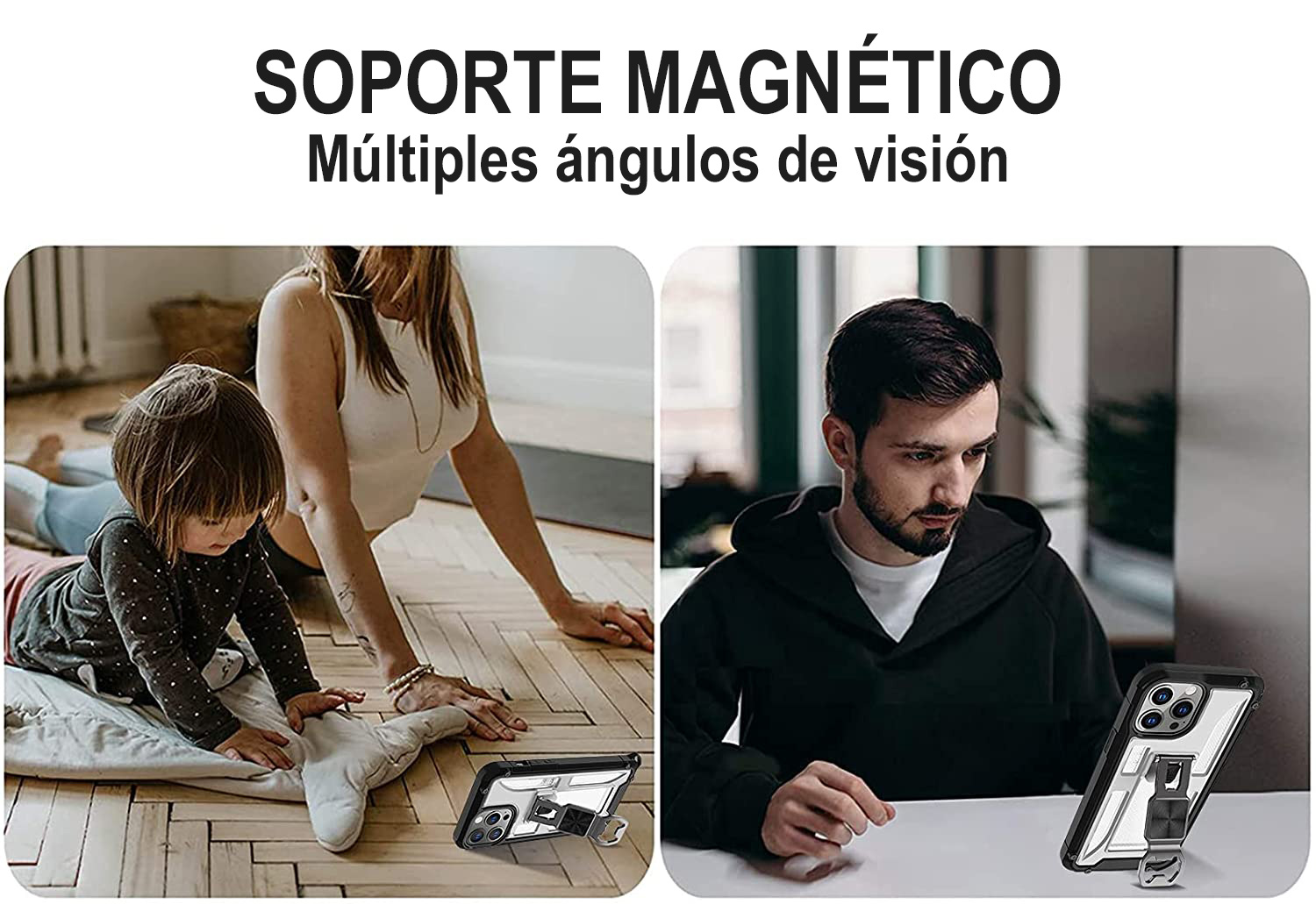Funda Uso Rudo incorporado con destapador para Moto G60 Verde 1pz Mas Mica 9D