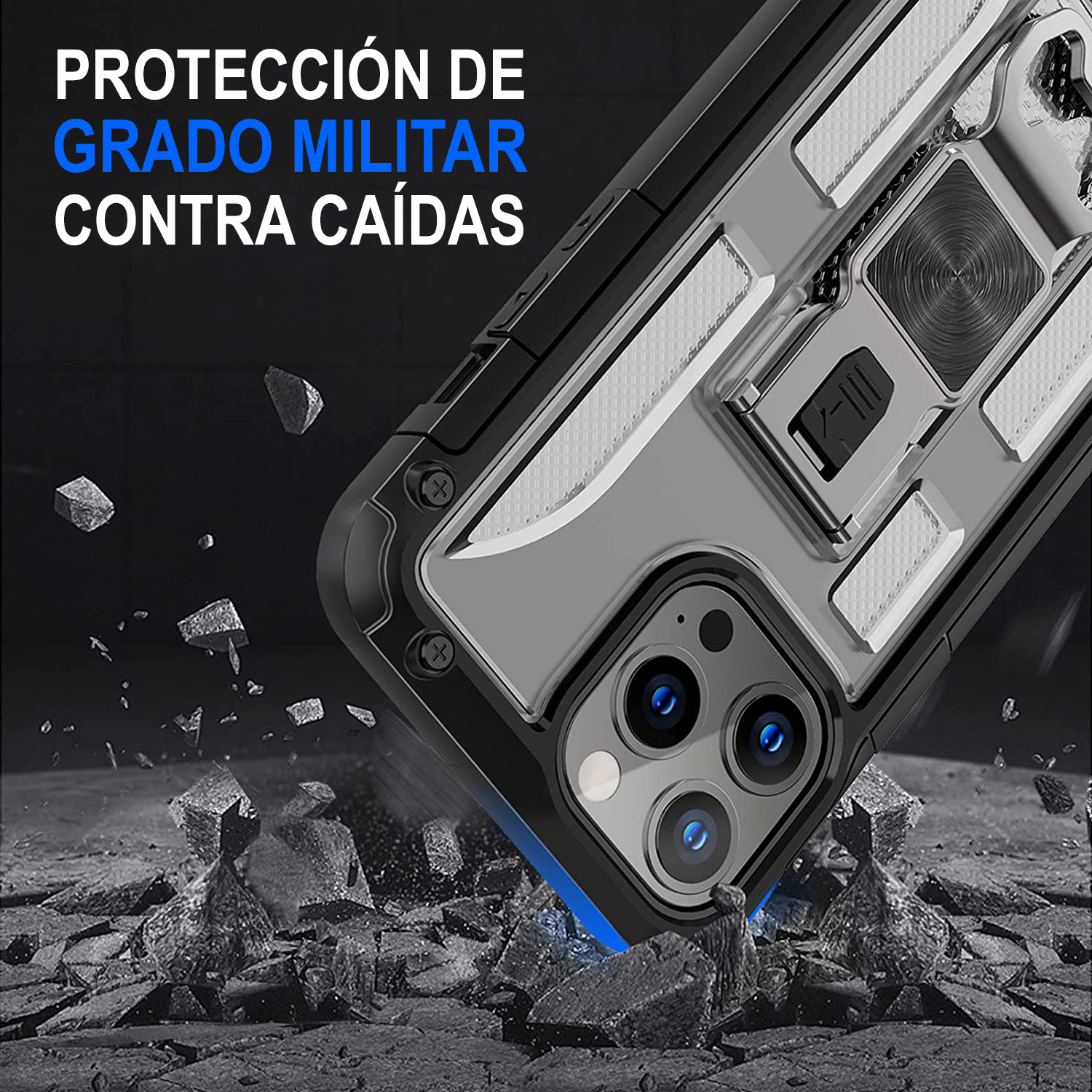 Funda Uso Rudo incorporado con destapador para Moto G60 Verde 1pz Mas Mica 9D