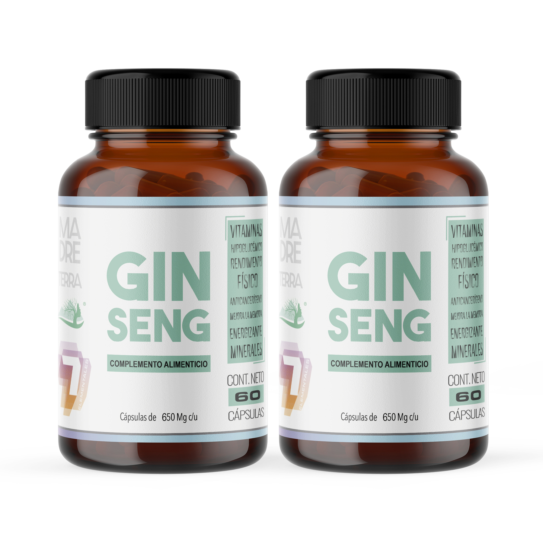 Ginseng Orgánico 2 Pzas