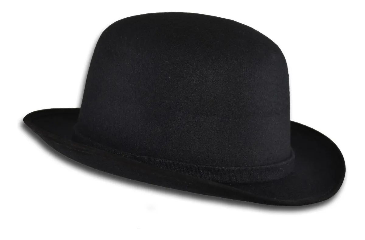 Sombrero Elegante Tipo Bombín Hípster Unisex De Vestir Formal Negro