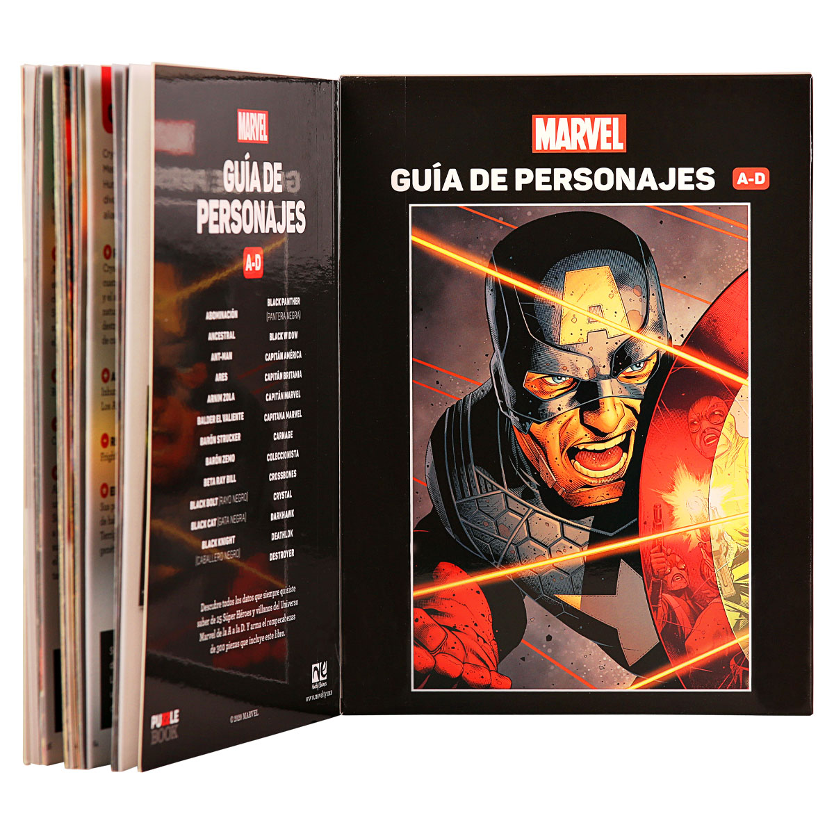Guía de Personajes Marvel A/D + Rompecabezas - Novelty
