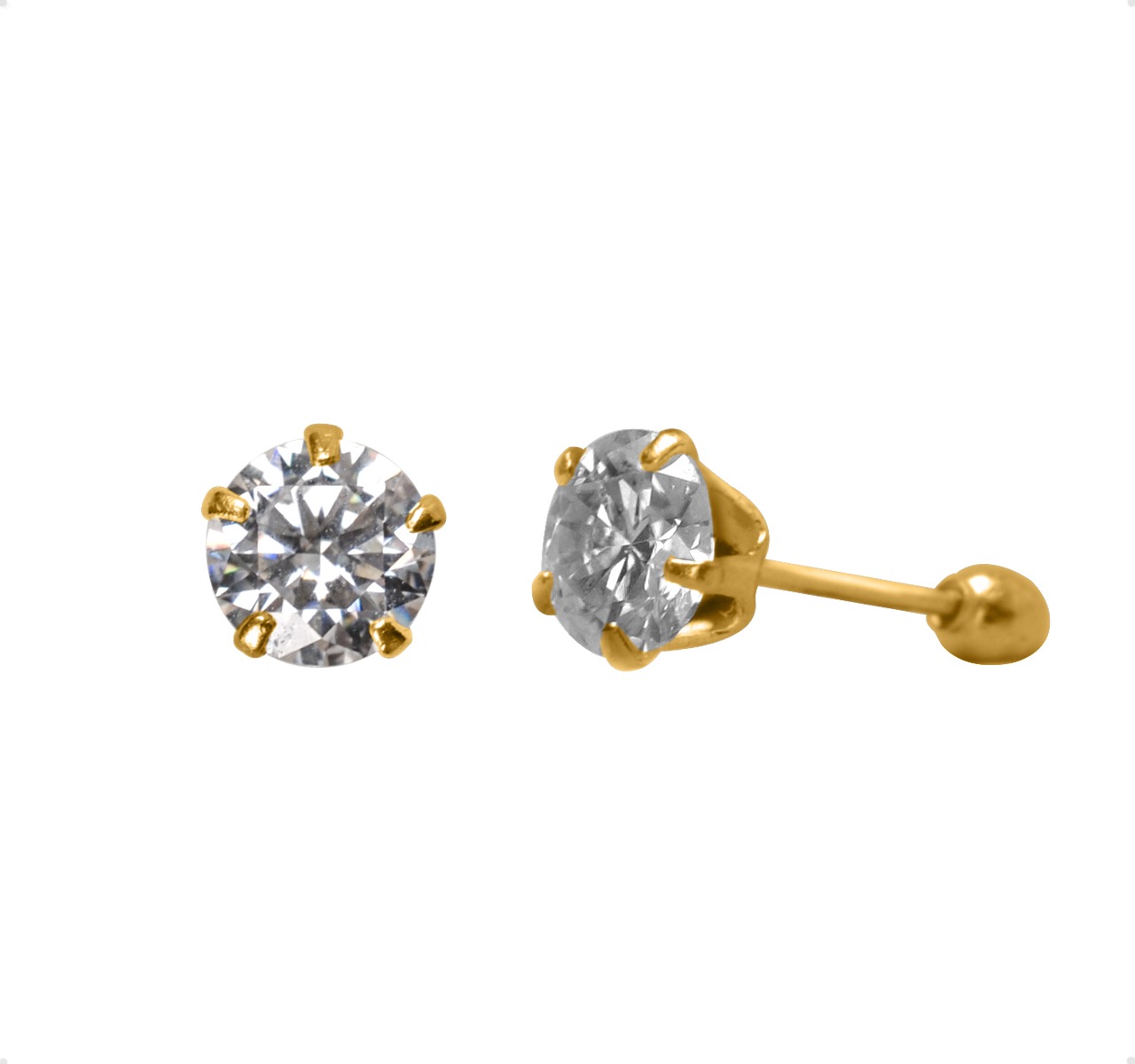 ARETES | BROQUELES ORO SÓLIDO 14K DIAMANTE MOISSANITA 1.0CT VAROURO
