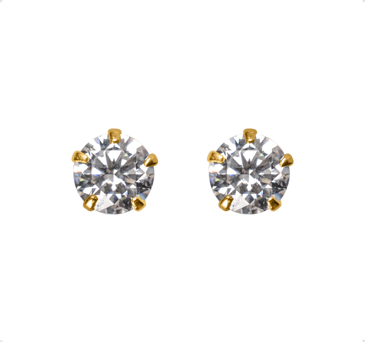 ARETES | BROQUELES ORO SÓLIDO 14K DIAMANTE MOISSANITA 1.0CT VAROURO