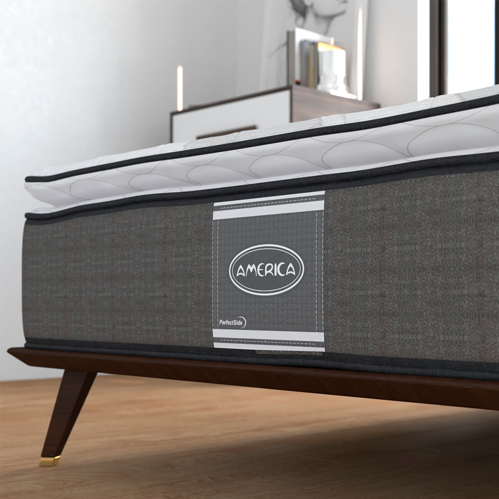 Colchón Queen Size Madrid América Ortopédico Con Colchoneta PILLOW TOP